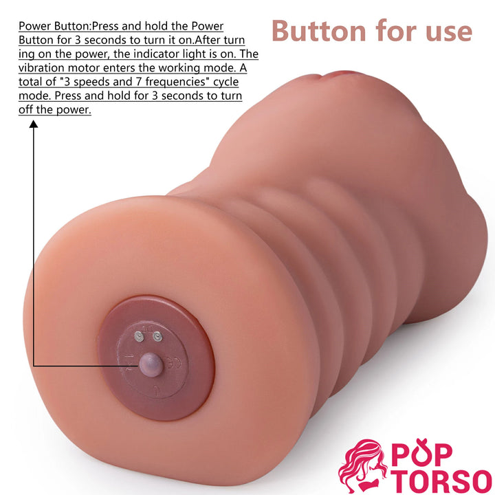 Yeloly Ramarr Automatic Vibrating Pocket Pussy Realistic Tight Vagina Anus Sex Toys 