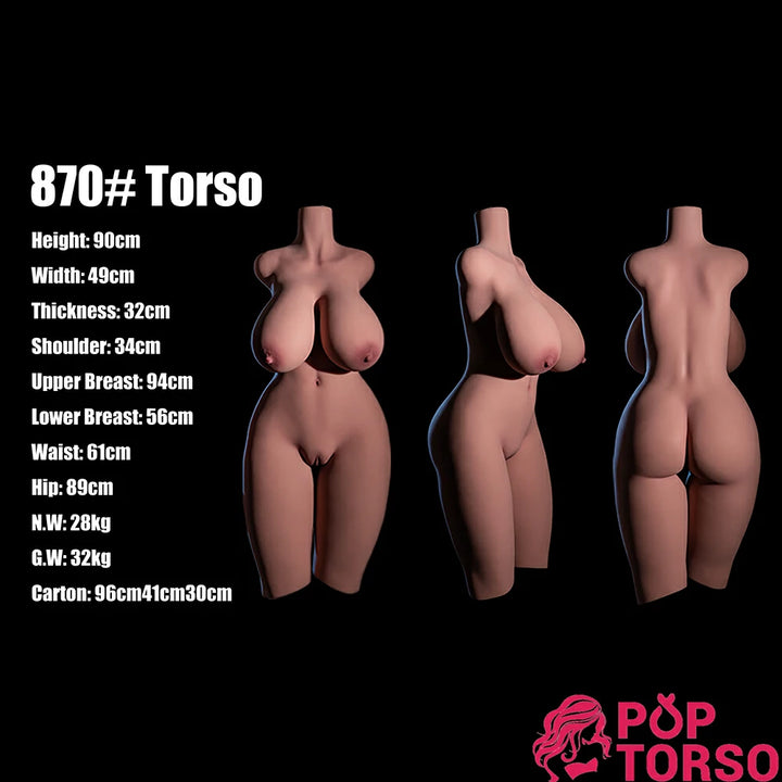 Realistic   Curvy Doggy Style Female Sex Torso Dolls For Men Climax Doll Melady