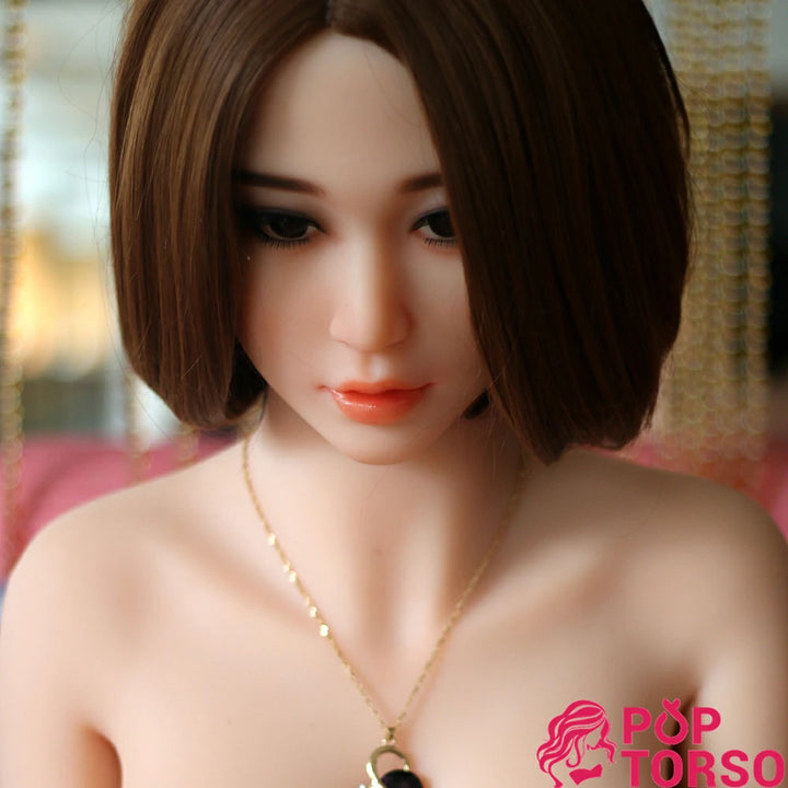 Realistic Busty Half Body Asian Skinny Female Love Doll Torso   WM Doll Haley
