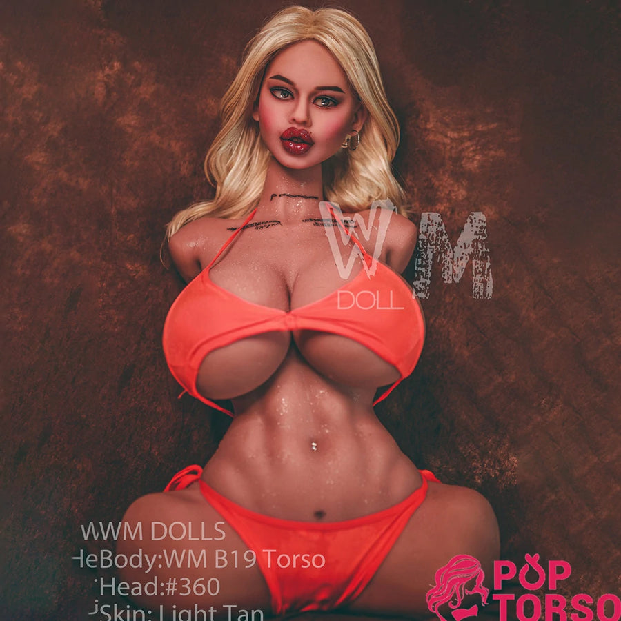 WM Lacus BBW Muscle i naturlig størrelse Kvinne Big Breast Torso Sex Dolls