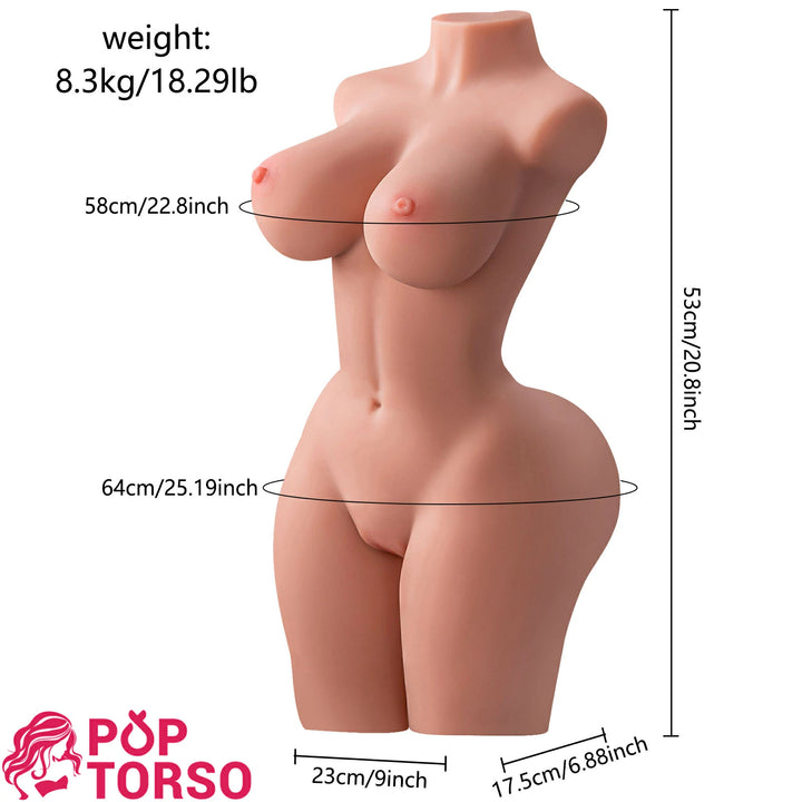 Yeloly Page Life-size Real Dolls Big Booty Sex Doll Torso