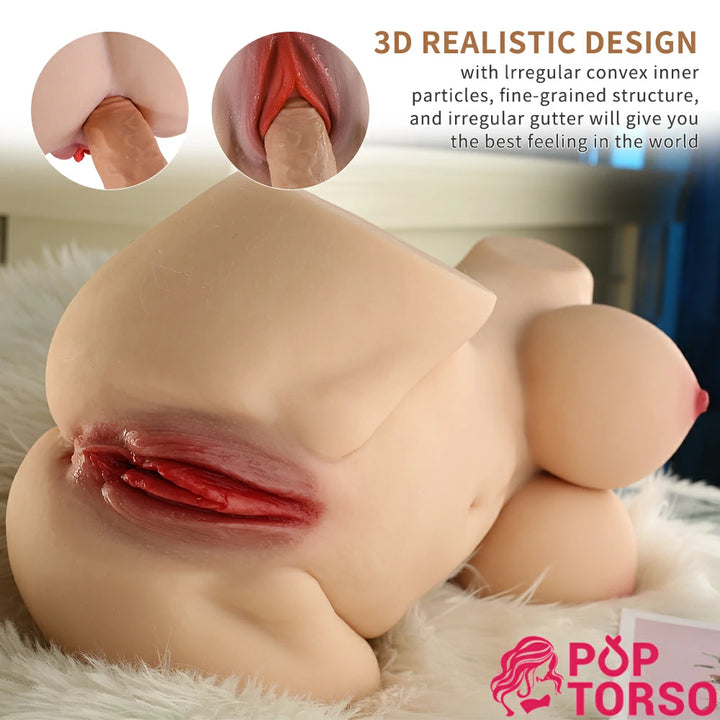 Yeloly Mag Realistic Big Boobs Ass Sex Doll Torso